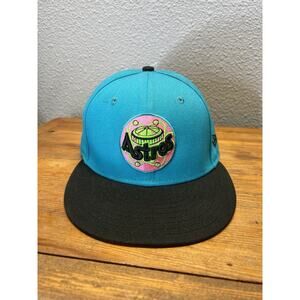 Rare Astros Cooperstown New Era 59FIFTY Turquoise Black Hat Fitted 7 1/2